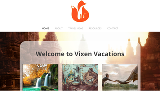 Vixen Vacations homepage